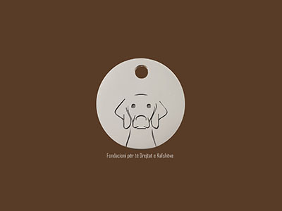 Animal Rights Foundation design dog illustration logo name paw tag