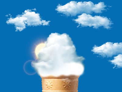 iSKYream. clouds cone design ice cream ice cream cone manipulation sky sun