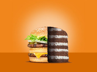 Cake Cake Cake burger cake design hamburger layers manipulation photography