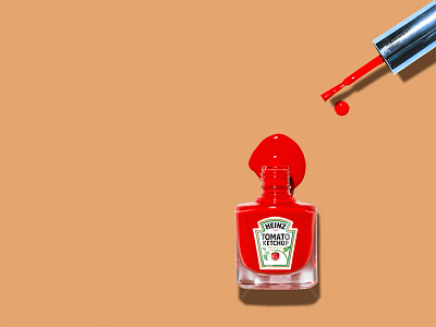 Tomato Red artist designer digital digital manipulation ketchup manipulation nail nail polish photography polish