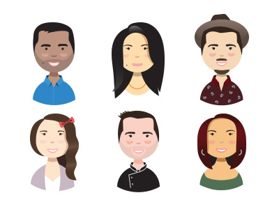 Avatars avatar friends illustration vector