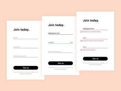 Daily UI 001 Sign Up daily ui sign up ui user interface visual design