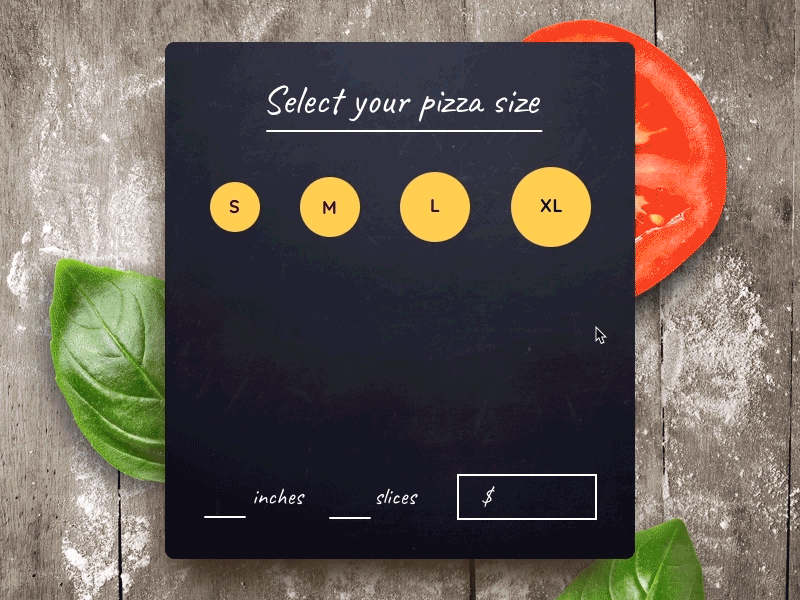 Daily UI 007 Settings daily ui interaction pizza principle ui user experience user interface visual design