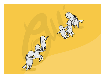 Does it rise or fall? book design character illustration illustrator storytelling vector art yellow