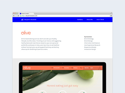 New Portfolio site blue design portfolio project web website