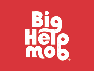 Big Help Mob Logo Experiment distress logo typography