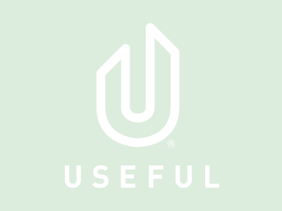 Useful.org.au Logo benjamin design green icon kowalski logo nonprofit ringling type useful white