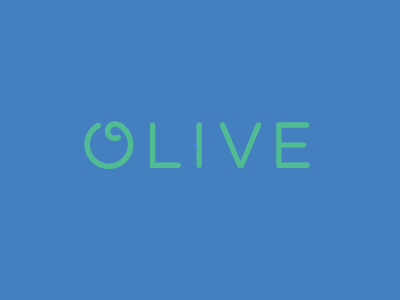 Olive Logo blue design green logo olive type typography
