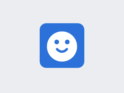 Designernews Icon app blue design designernews face happy icon news