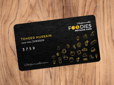 Udaipurwale Foodies Card Design branding card design design food card design graphic design graphics illustration photoshop