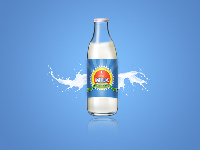 Milk Bottle - Digitally created from scratch digital art digital painting milk bottle photoshop