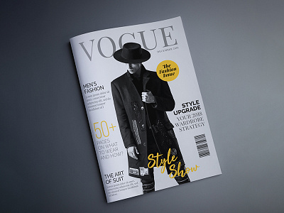 Magazine Cover Design for Fashion and style concept