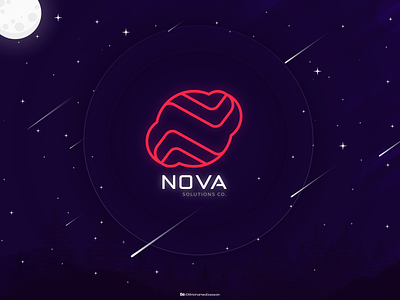 NOVA Solutions Co. branding design freelancer logo nova solutions co. space