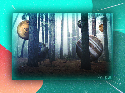 Planets in the forest - Manipulation Work manipulation photomanipulation photoshop speed art