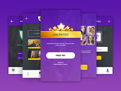 Unlimited Photo Secret App Design