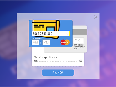Sketch checkout modal checkout credit card daily ui payment