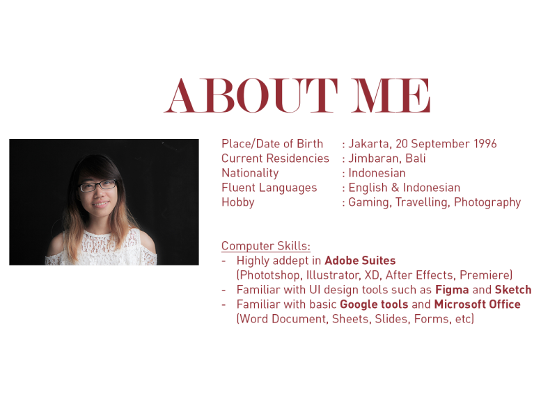 About Me! by Amanda Dorotea on Dribbble