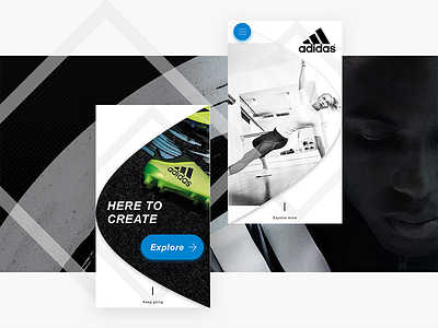 Adidas mobile landing - Reimagined