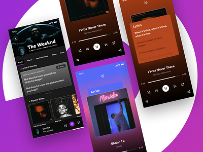 Anghami Mobile App - Redesign Concept app branding dark ui mobile app mobile ui music music app music player ui uidesign user interface ux