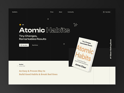 #DailyUI 3 - Landing page for a book - dark version dailyui dailyuichallenge design ui ux web webdesign