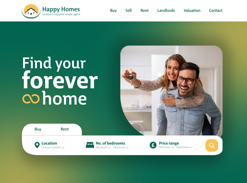 Estate Agent site Design Happy Homes by Blake Joppa s on Dribbble