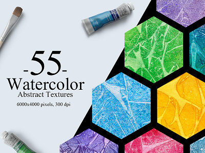 55 Watercolor Abstract Textures