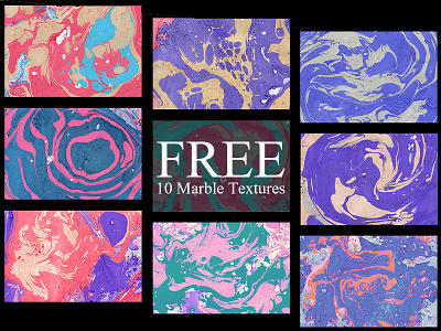 10 Free Marble Paper Textures colorful download free freebie ink marble ombre paint texture watercolor watercolour wet