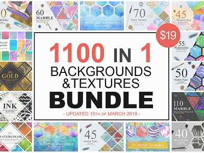 1100 Artistic Backgrounds Bundle