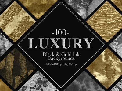 100 Luxury Black&Gold Ink Textures abstract acrylic art artistic backdrop background black black texture element frame grey illustration image ink liquid texture vintage wallpaper water watercolor