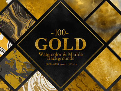 Gold Watercolor&Marble Backgrounds abstract art background brush color colorful decorative gradient ink liquid marble marbled marbling ombre organic paint paper pattern texture water