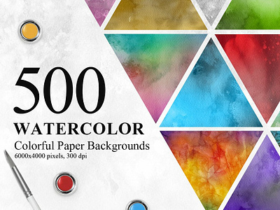 500 Watercolor Paper Backgrounds abstract art backdrop background brush card colorful decorative design digital paper ink invitation modern ombre packaging painting paper texture textures watercolor