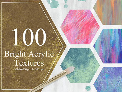 100 Bright Acrylic Textures