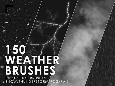 150 Weather Photoshop Brushes background brushes decorative design effect fog lighting effects overlay photo photoshop photoshop art photoshop effect photoshop overlay rain realistic snow snowy texture thunderstorm weather