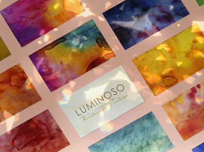 Luminoso Watercolor Textures abstract art backdrop blue bright color colorful design green grunge orange paint paper pattern rainbow red texture wallpaper watercolor yellow