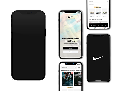 Nike UI/UX Prototype app daily ui mobile app motion design prototype ui uiux ux