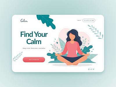 Landing Page - Calm redesign dailyui 003