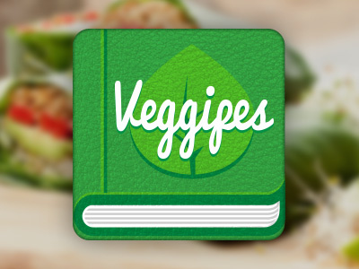 Veggipes Rebound cancun green food green logo icon design mexico recipes icon vegan vegan food logo