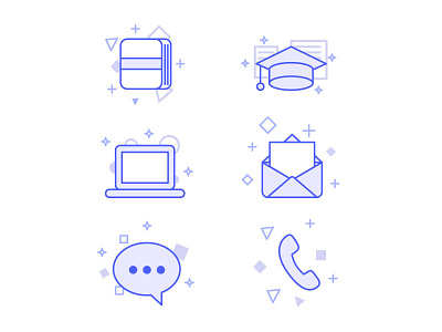 Set of icons for Benchmark Email projects.