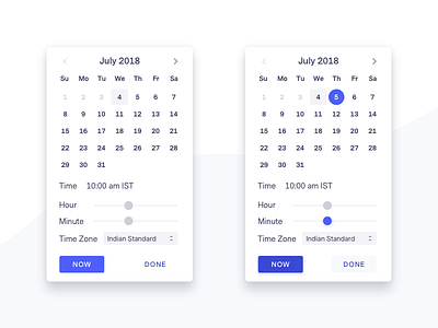 Benchmark Style for Calendar Widget calendar date date picker picker slider time ui widget