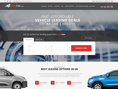 Vehicle Leasing branding design logo ui ux vector web design