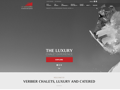Swiss Luxury Chalets branding design ui ux web design