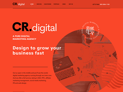 CR.digital website design design ui ux web design