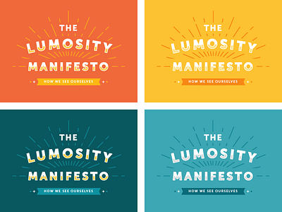 Playin' with colors! colors lettering lumosity manifesto rays typography