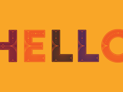 Hello! hello hi howdy illustration lettering line type typography