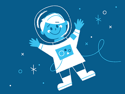 Astronaut! astronaut character art character design illustration mid century outer space retro space stars