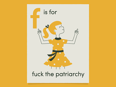 F is for… character art character design girl illustration mid century patriarchy school the finger vintage vintage illustration