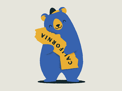 A for effort baseball hat bear california california bear character art character design hug illustration love