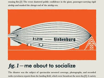 Impending disaster airship blackletter blimp disaster german germany hindenburg illustration social anxiety typography