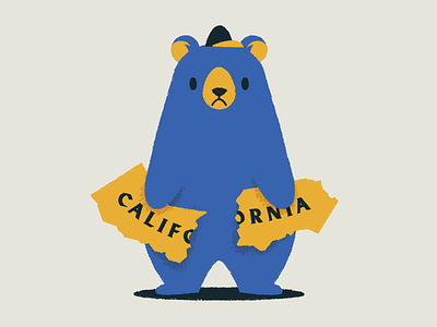 oh no bear california character hat illustration oh no oops sad