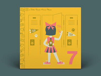 03. Beach House — 7 10x18 album art character art cheerleader converse high school illustration lockers murder pennant poison skull sneakers typography